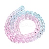 Transparent Painted Glass Beads Strands X-DGLA-A034-T6mm-A22-5