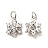 Rack Plating Brass Micro Pave Cubic Zirconia Pendants X-KK-E081-16P-1