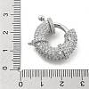 Brass Micro Pave Clear Cubic Zirconia Spring Ring Clasps KK-L228-42P-3