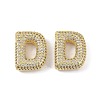 Brass Micro Pave Clear Cubic Zirconia Pendants KK-Z041-01G-D-1