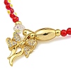 Rack Plating Brass and Glass Stretch Bracelets BJEW-B106-04G-04-2