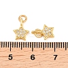 Brass Micro Pave Cubic Zirconia Charms KK-F927-09E-G-3