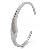 304 Stainless Steel Cuff Bangles for Women BJEW-B108-06P-4