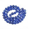 Luminous Handmade Gold Foil Glass Beads Strands FOIL-N029-01H-3