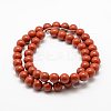 Natural Red Jasper Beads Strands X-G-E375-4mm-02-3