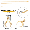 DIY 304 Stainless Steel Pendant Necklace Making Kits DIY-UN0002-14G-5