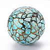 Synthetic Turquoise and Brass Line Regalite/Imperial Jasper/Sea Sediment Jasper Display Decorations G-N330-028-1