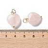 Natural Rose Quartz Pendants STAS-C120-09G-3