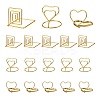 18Pcs 3 Style Carbon Steel Place Card Holders AJEW-SZ0001-80LG-1