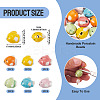 12Pcs 6 Colors Handmade Porcelain Beads for Necklaces Bracelets Making PORC-TA0001-22-4