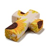 Cross with Flower Silicone Focal Beads SIL-G006-02A-3