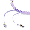 Natural & Dyed Malaysia Jade Braided Bead Bracelets BJEW-JB09988-4