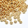 Brass Flat Round Spacer Beads X-KK-M085-A-12G-NR-1