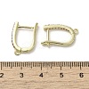 Brass Micro Pave Cubic Zirconia Hoop Earring Findings KK-C048-11G-3