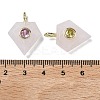 Natural Rose Quartz Faceted Pendants G-F819-03G-07-3
