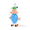 Handmade Lampwork Cartoon Onion Pendants LAMP-T025-11A-2