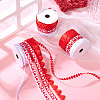 3 Rolls 5 Styles Valentine's Day Polyester Lace Ribbons OCOR-TA0002-19-5