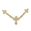 Rack Plating Brass Micro Pave Clear Cubic Zirconia Big Pendants KK-Z067-04G-1