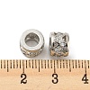 Brass Micro Pave Cubic Zirconia European Beads KK-H452-17P-3