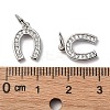 CZ Brass Micro Pave Cubic Zirconia Horse Shoe Charms LS-ZIRC-L018-13P-3