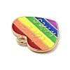 Pride Rainbow Alloy Enamel Pendants ENAM-G208-07KCG-3