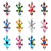 48Pcs 12 Colors UV Printed Alloy Connector Charms FIND-HY0003-03-1