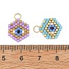 Glass Seed Beaded Pendants PALLOY-MZ01435-3