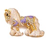 Horse Alloy Crystal Rhinestone Brooch LS-JEWB-Q045-01G-1