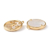 Real 18K Gold Plated Brass Micro Pave Clear Cubic Zirconia Pendants ZIRC-Z007-22C-2