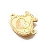 Brass Love Heart Money Bag Connector Charms KK-B152-15G-2