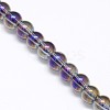 Electroplate Crystal Glass Round Beads Strands EGLA-F037-6mm-A-2
