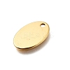 Ion Plating(IP) 304 Stainless Steel Stamping Blank Tag Pendants STAS-S028-02G-2