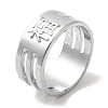 Zinc Alloy Sewing Thimble Rings with Chinese Characters for Blessing TOOL-R026-05-2