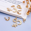 10Pcs 5 Style Brass Micro Pave Clear Cubic Zirconia Pendants ZIRC-BT0001-01G-5