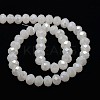 Electroplate Opaque Solid Color Crystal Glass Rondelle Beads Strands EGLA-F047A-01AB-3