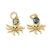 Brass Micro Pave Cubic Zirconia Charms KK-F926-01C-1