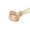 Brass Micro Pave Cubic Zirconia Pendant Necklaces for Women NJEW-E106-04KCG-01-1
