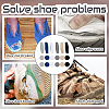 6 Bags 6 Colors 36Pcs Cloth Shoe Heel Repair Patch AJEW-DR0001-96-5