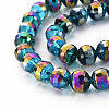 Electroplate Transparent Glass Beads Strands EGLA-N006-033-A01-3