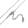 PVD Vacuum Plating 304 Stainless Steel Cubic Zirconia Heart Pendant Round Snake Chain Necklaces for Women NJEW-Z044-08P-4
