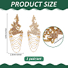 1 Pair PET Flower with Glass Beaded Tassel Epaulettes FIND-FG0005-05-2