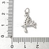 Brass Micro Pave Clear Cubic Zirconia Pendants KK-B155-09P-3