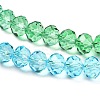 Transparent Painted Glass Beads Strands DGLA-A034-T8mm-A17-4