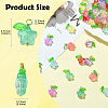 90Pcs 9 Colors Glass Pendants PALLOY-CJ00057-2