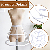 Polyester & Steel 2 Hoops Petticoat DIY-WH20032-152B-7