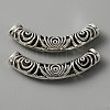 Tibetan Style Alloy Curved Tube Beads FIND-TAC0014-37AS-2