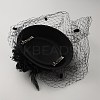Women's Fascinators Feather Hat for Party Decoration AJEW-WH0650-72-2