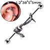 304 Stainless Steel Long Barbell Cartilage Earrings FS-WGA4435-18-2