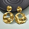 304 Stainless Steel Dangle Stud Earrings for Women EJEW-K268-13B-G-1