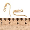 Brass Micro Pave Clear Cubic Zirconia Crown Earring Hooks KK-A274-04G-3